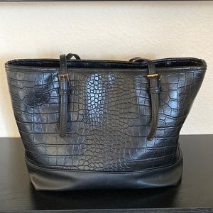 Urban Experience Robi Croc Embossed Tote